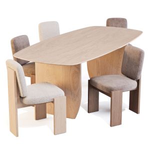 Dining Set: CB2 (Spigolo Table And Mats Chairs)