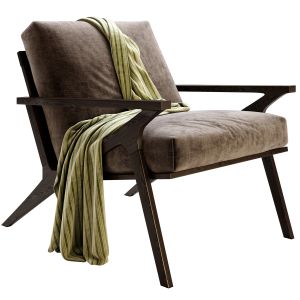 Cavett Wood Frame Armchair By Crate Barrel