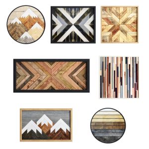 Geometric wooden wall art Ikea