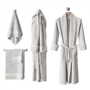 White Bathrobe And Towels