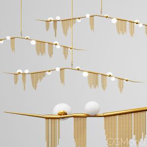 Cherry Bomb Fringe Chandelier 9 Lights