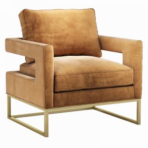 Avery Cognac Velvet Chair