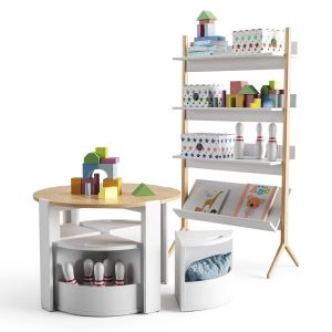 Set Of Children's Furniture, Decor And Toys