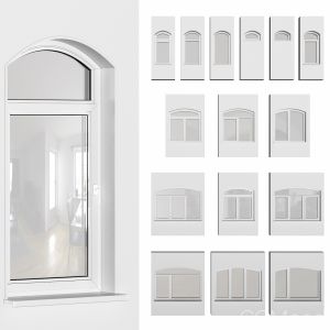 Plastic Arched Windows Set