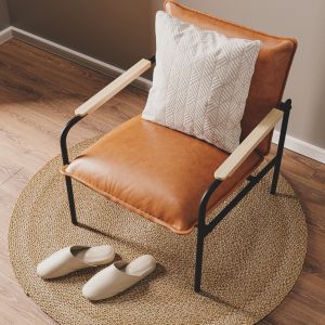 Lounge Chair Wesley Faux Leather Set