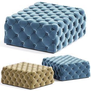 Birmingham Tufted Leather Ottoman