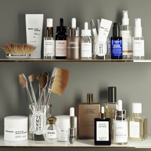 Skincare Products Shelf