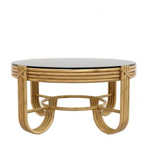 Pretzel Round Rattan Coffee Table