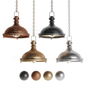 Black Cast Industrial Pendant Lamp Type 02