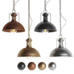 Black Cast Industrial Pendant Lamp Type 03