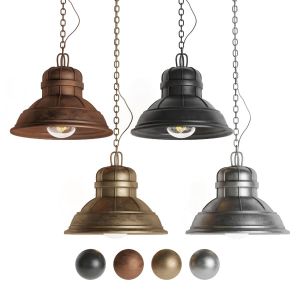 Black Cast Industrial Pendant Lamp Type 04