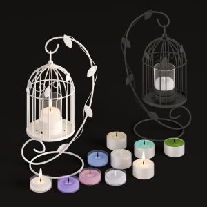 Tealight Lantern Stand Classic Birdcage