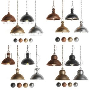 10 lamps collection in 4 materials