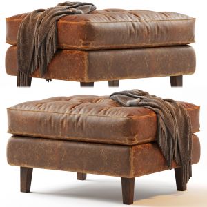 Dennes Leather Ottoman