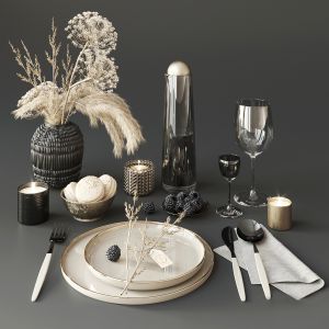 Tableware With Heracleum