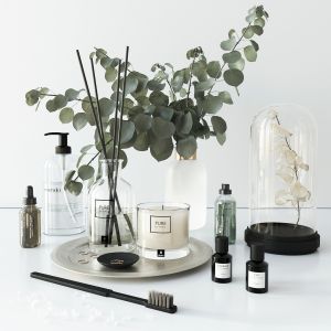 Bathroom Set With Eucalyptus