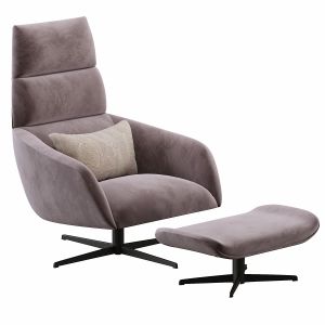 Eichholtz Swivel Chair & Ottoman  Nautilus