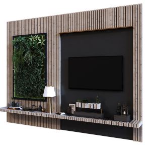 Green Tv Wall Set 013