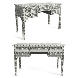 Black Bone Console Table