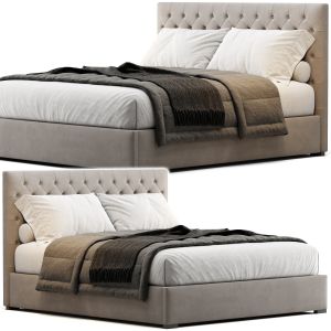 Adler Fabric Diamond-tufted Bed