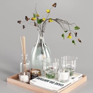 Decorative Set 12 - Glasses And Branches