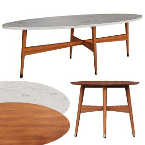 Reeve Mid-century Oval Coffee Table West Elm