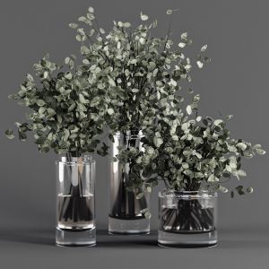 Bouquet Collection 01 - Dark Green Plants In Glass