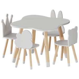 Fun Wooden Kids Table And Chairs Set