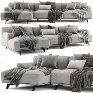 Poliform Tribeca Chaise Longue Sofa