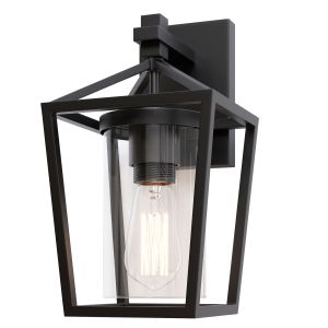 Hurwit Black Outdoor Wall Lantern