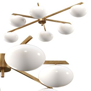 Ceiling Lamp By Angelo Lelli Style 6 Opalines