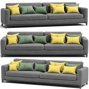 Frankfurt-charcoal-4-seater-sofa-front-on-contoure