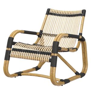 Curve Lounge Chair Indoor Rattan Cane-line Black S