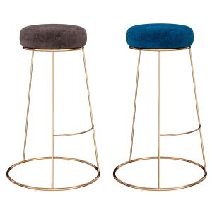 Barstool Brandy Stone Velvet  Gold (quartz Stone