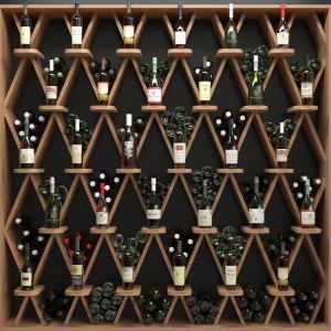 Rack With Elite Wine. Alcohol