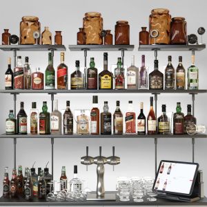 Bar Counter With Alcohol