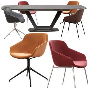 Boconcept - Alicante Table-vienna Chair Set