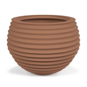 Terracotta Striped Clay Pot