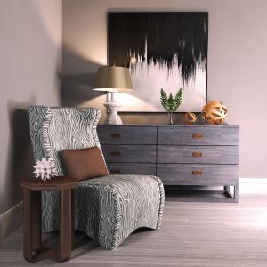 Hall Design Project. Chest Of Drawers And Armchair