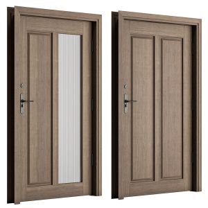 Wooden Front Door Set 21