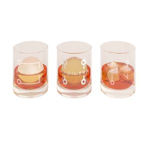 Monogram Whisky Tumbler Glass V2 Futuristic