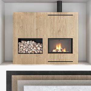 Decorative Wall With Fireplace Set 09