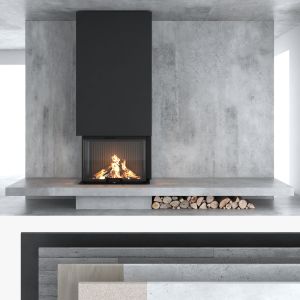 Decorative Wall With Fireplace Set 12