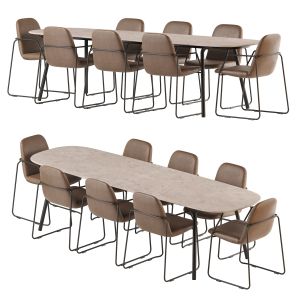 Minus Manutti Table & Manutti Loop Chair