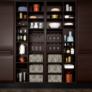 Wardrobe With Decor And Kitchen Utensils