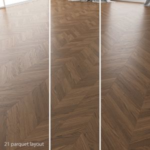 Parquet Oak (Black Walnut Brushed) Set