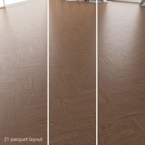 Parquet Oak (Black Walnut Firestop) Set