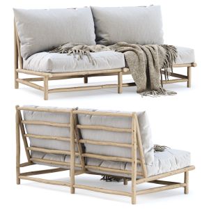 Rock The Kasbah Wooden Loveseat