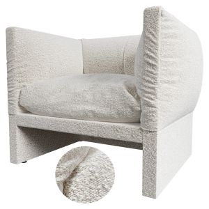 Tulip Lounge Chair - Maya Cream Boucle