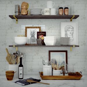 Shelf With Decor For The Kitchen